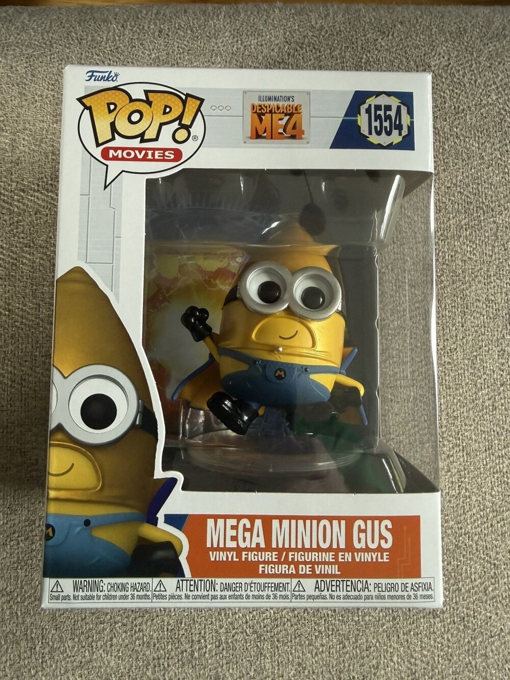 Funko POP! Movies: Despicable Me 4 – Mega Minion Gus - Vinyl Figure #1554 #76050